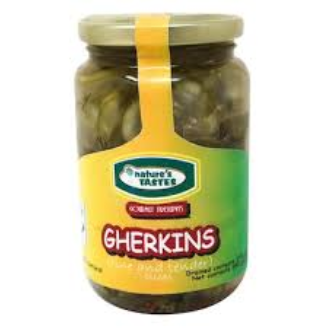 NATURES TASTES GHERKINS SLICE 350G